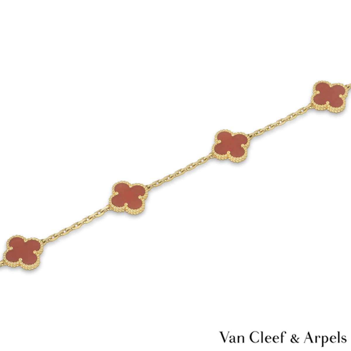 Van Cleef & Arpels 'Vintage Alhambra' Carnelian Neck #514755